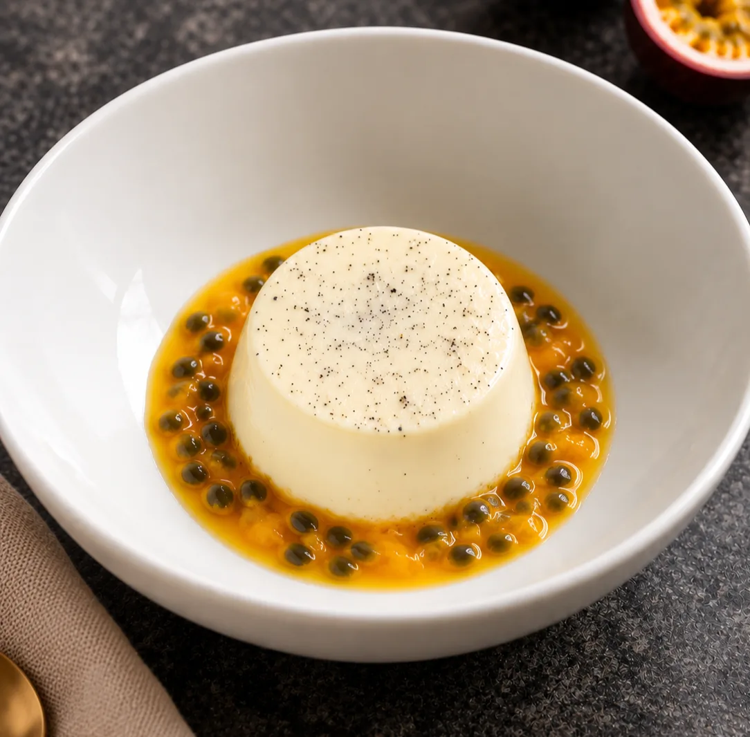 Pannacotta au fruit de la passion 
