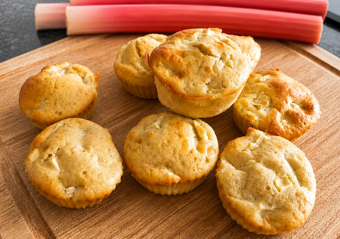 Muffins à la rhubarbe